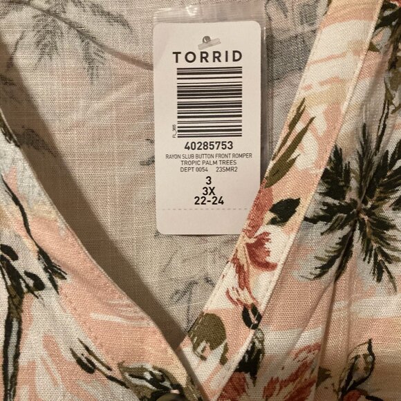 Rayon Slub Button Front Romper (Torrid, 3) - Picture 4 of 9